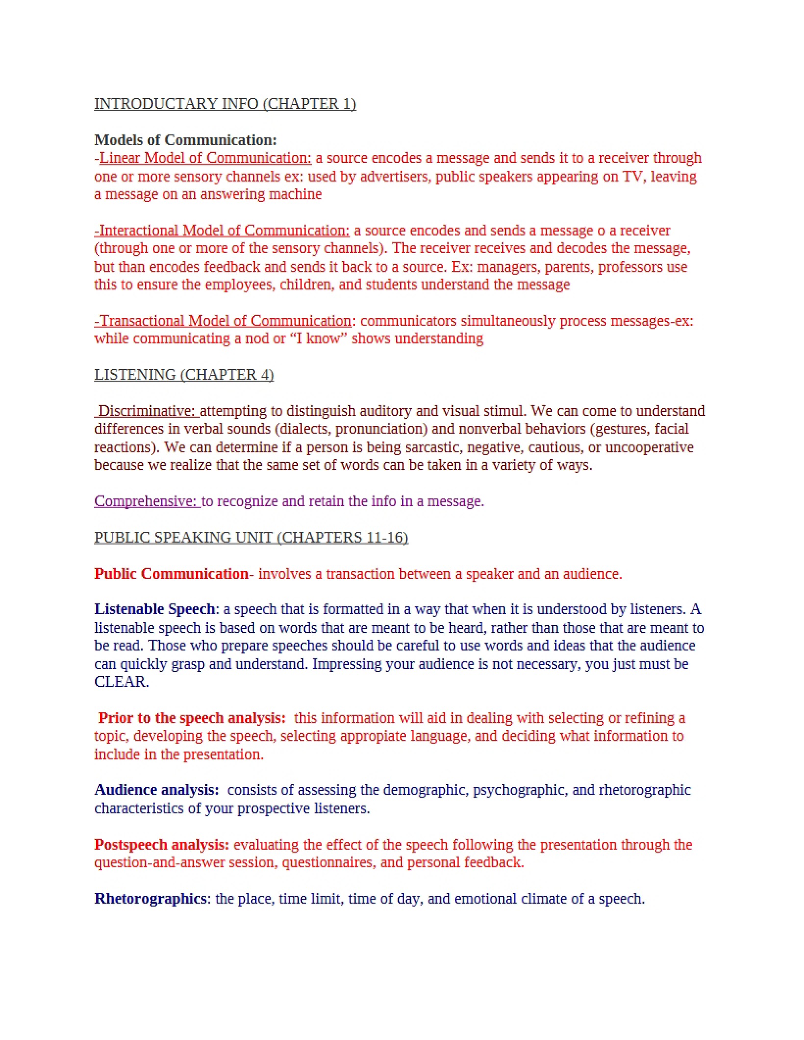 Communication Models