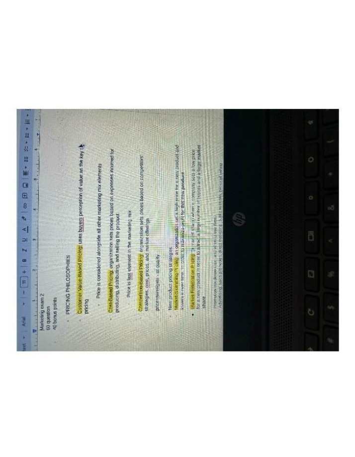 Exam 2 for Marketing