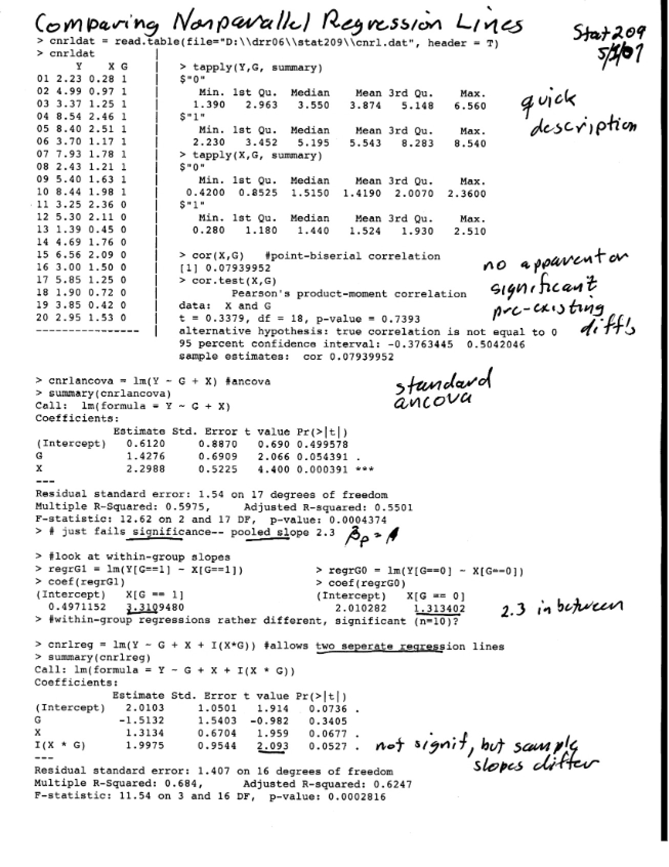 Statistical Methods for Group Comparisons Study Notes