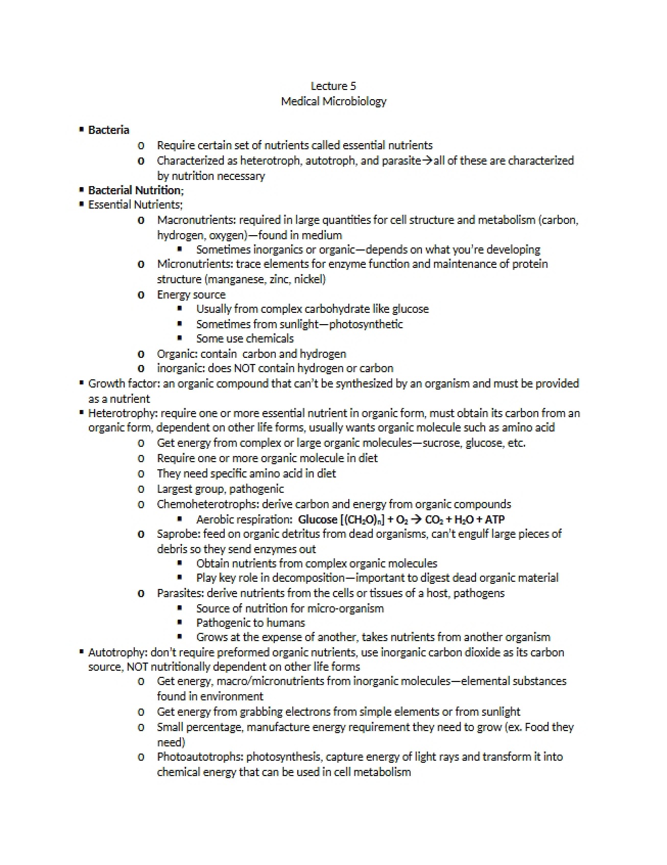 Med Micro Overview