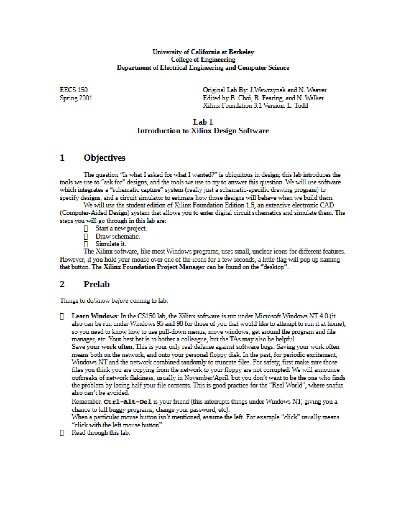 Analyzers, Scopes, and Chips (Lab 0)