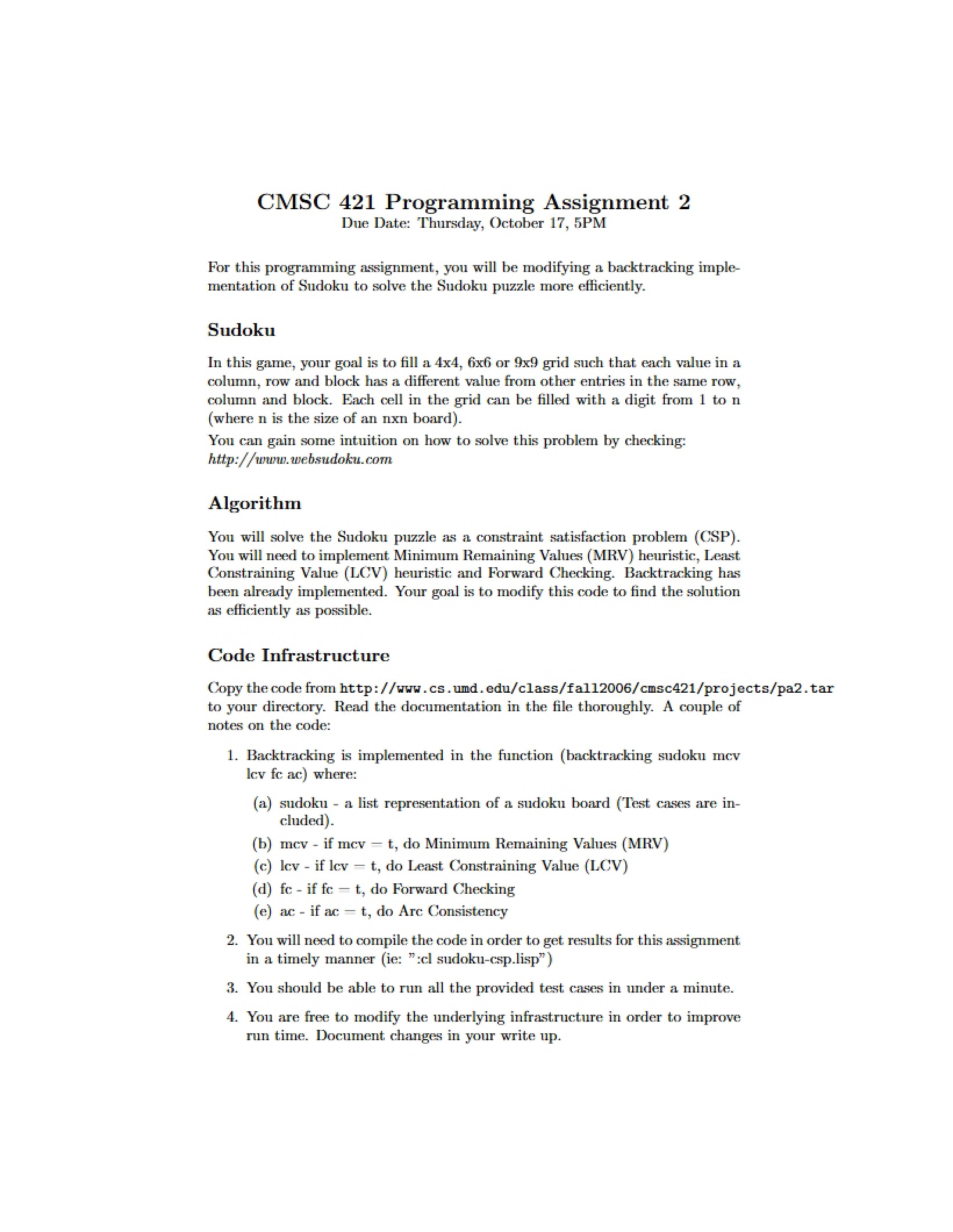 Programming Project Two AI Logic
