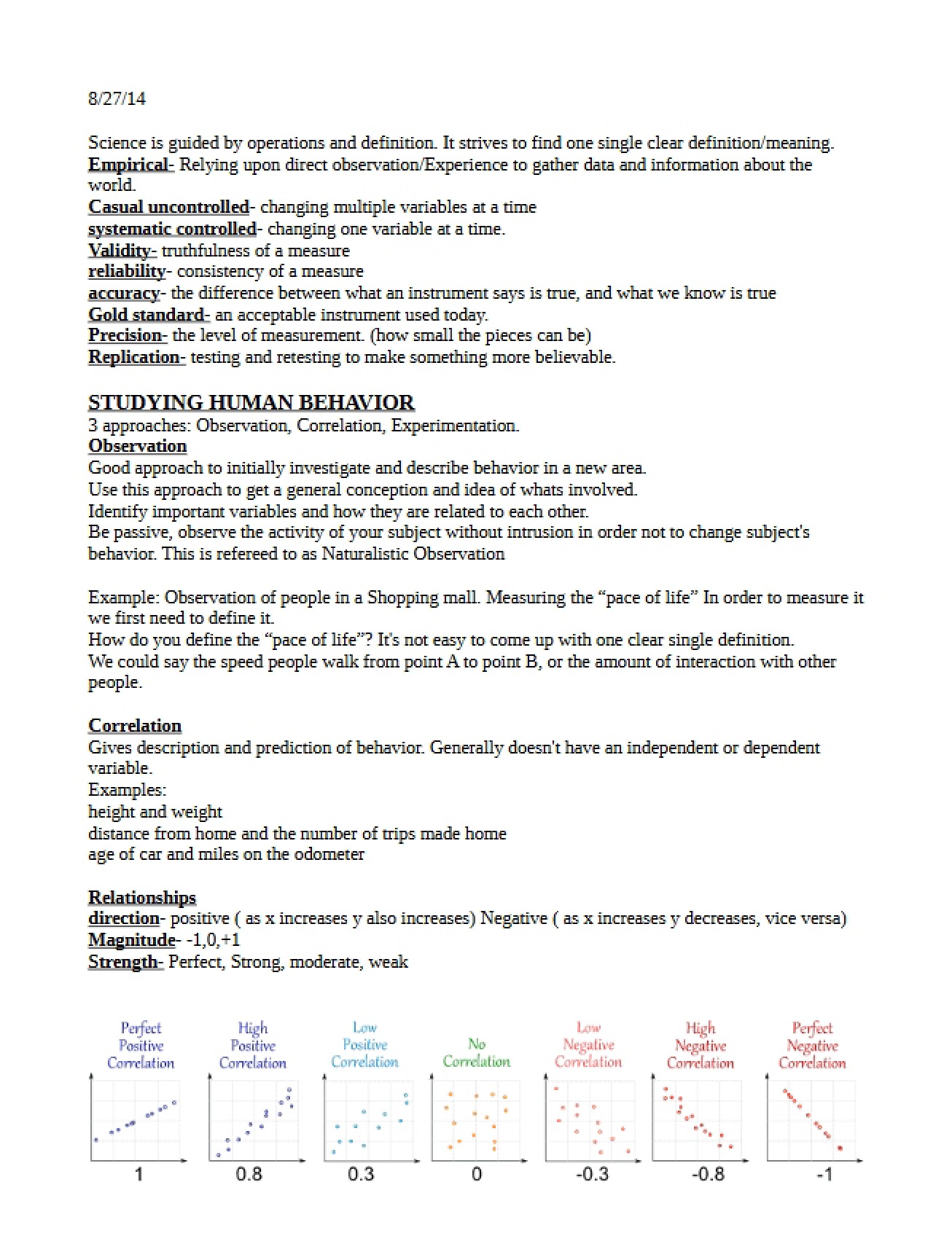 Research Methods Study Notes