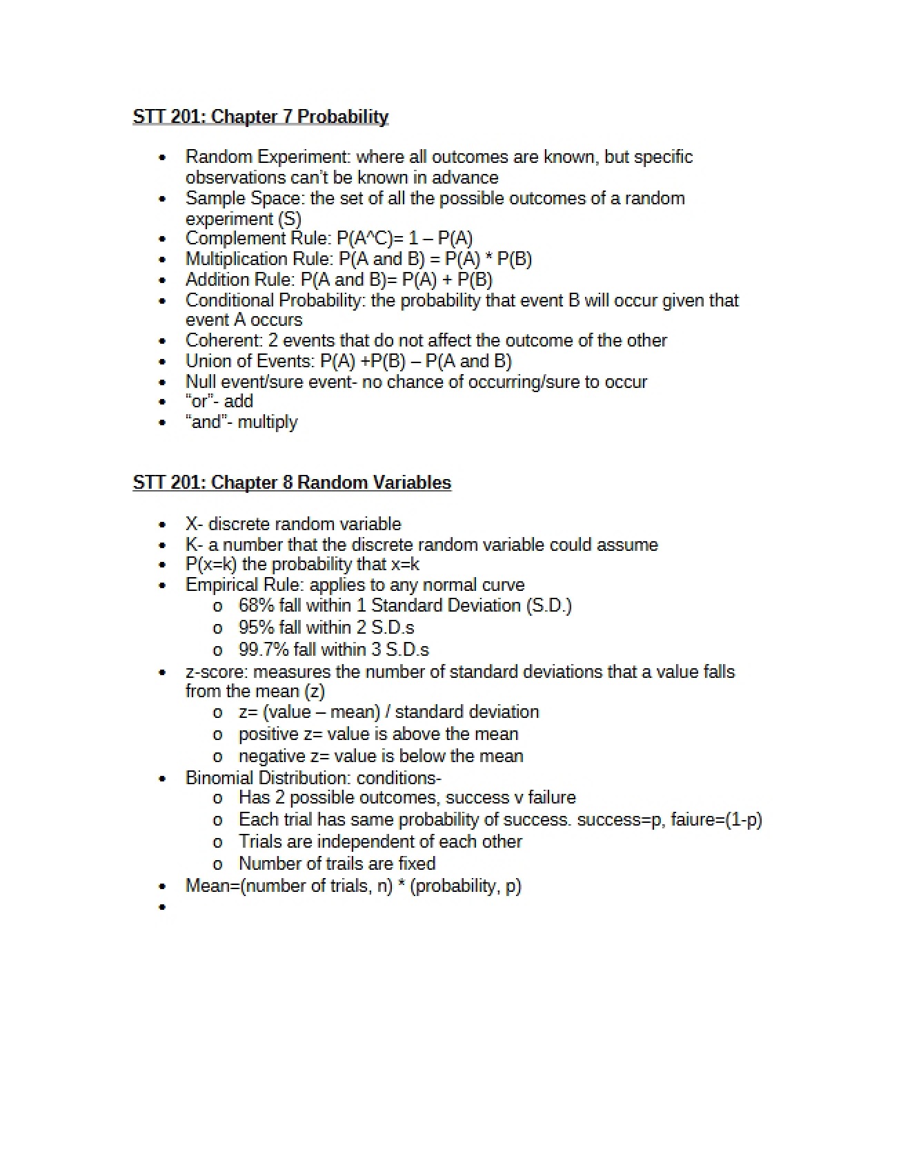 Probability Chapter 7