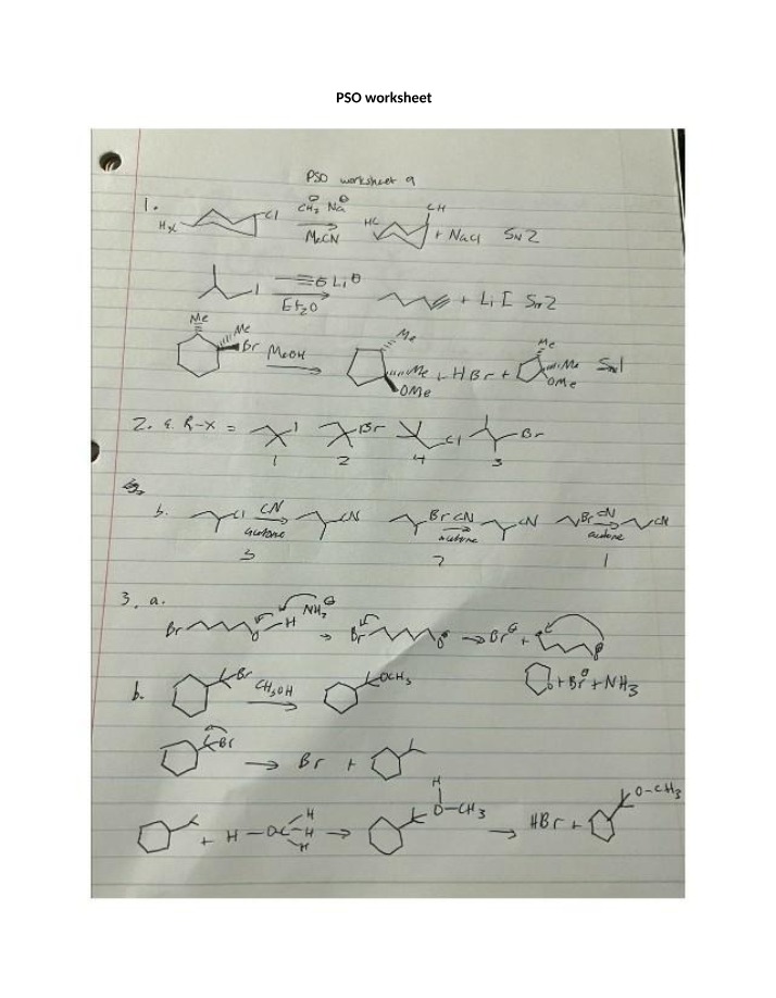 Worksheet 9 for PSO