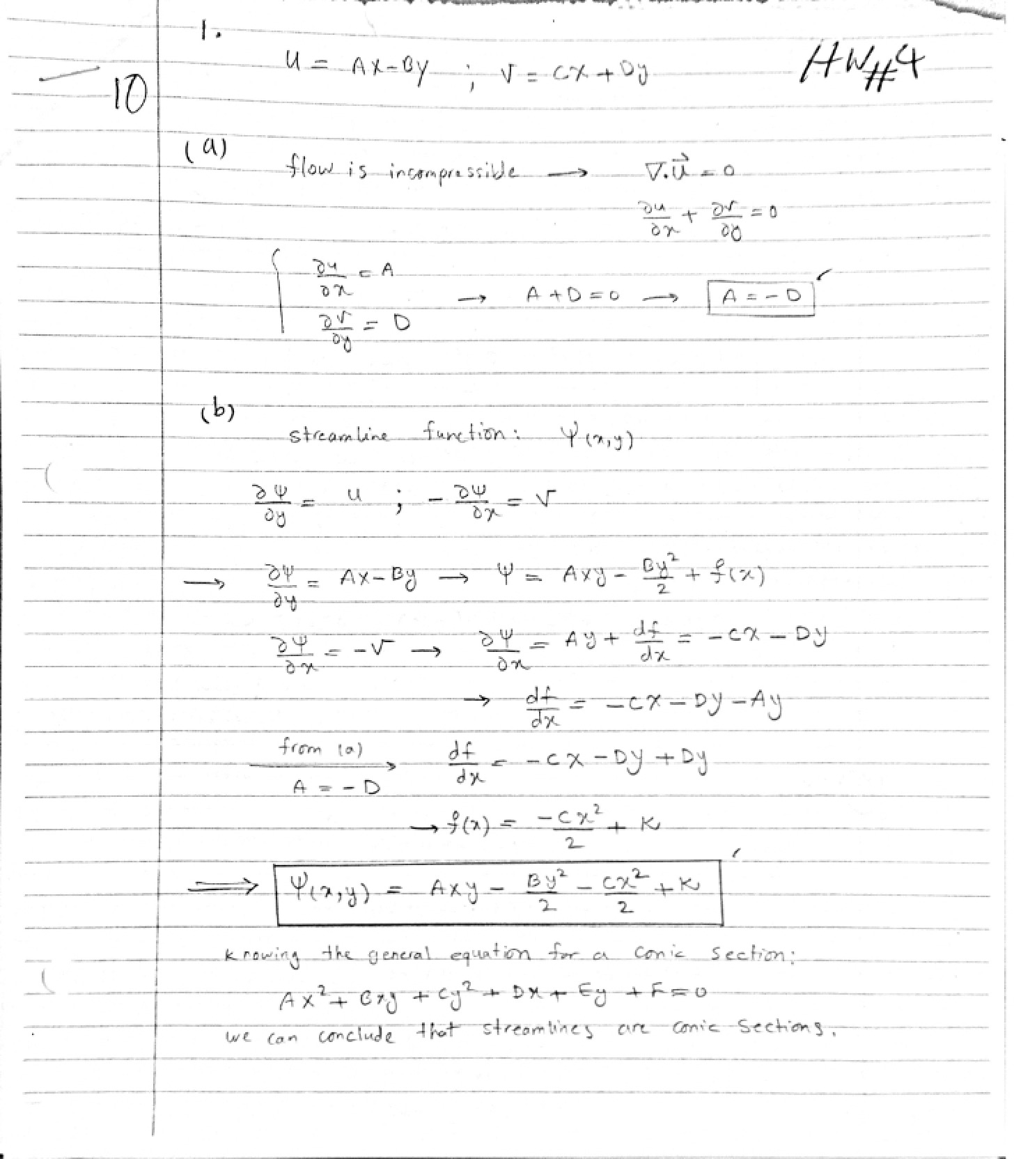 Homework Set 4 Fluid Mechanics I