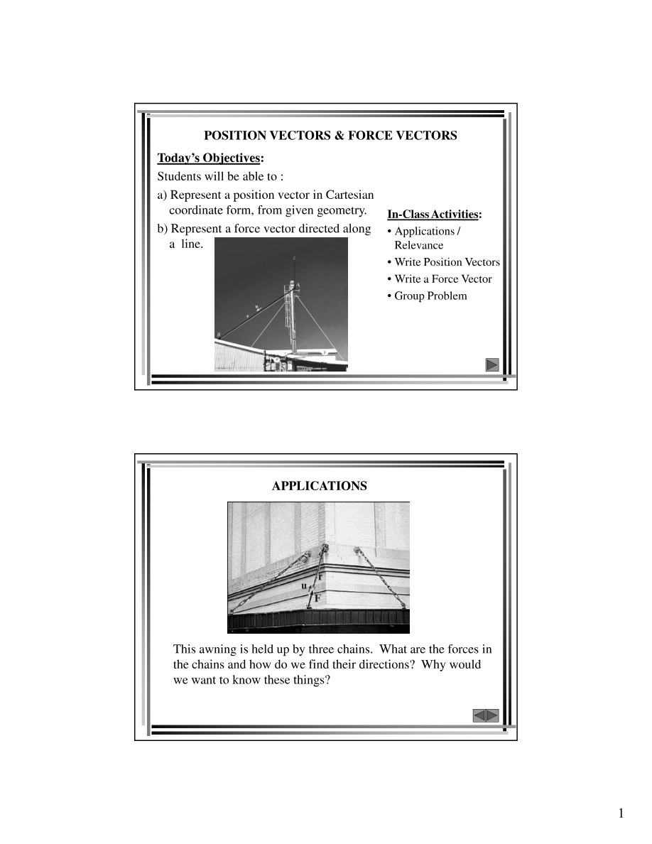ECOR 1101 - Mechanics I Course Document