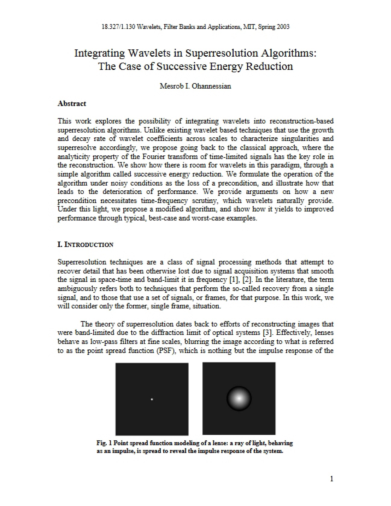 Wavelets Study Guide