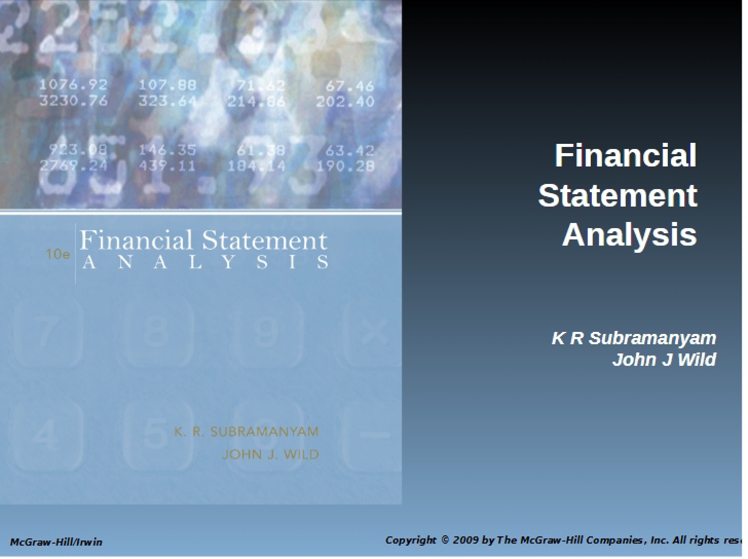 Analysis of Financial Statements