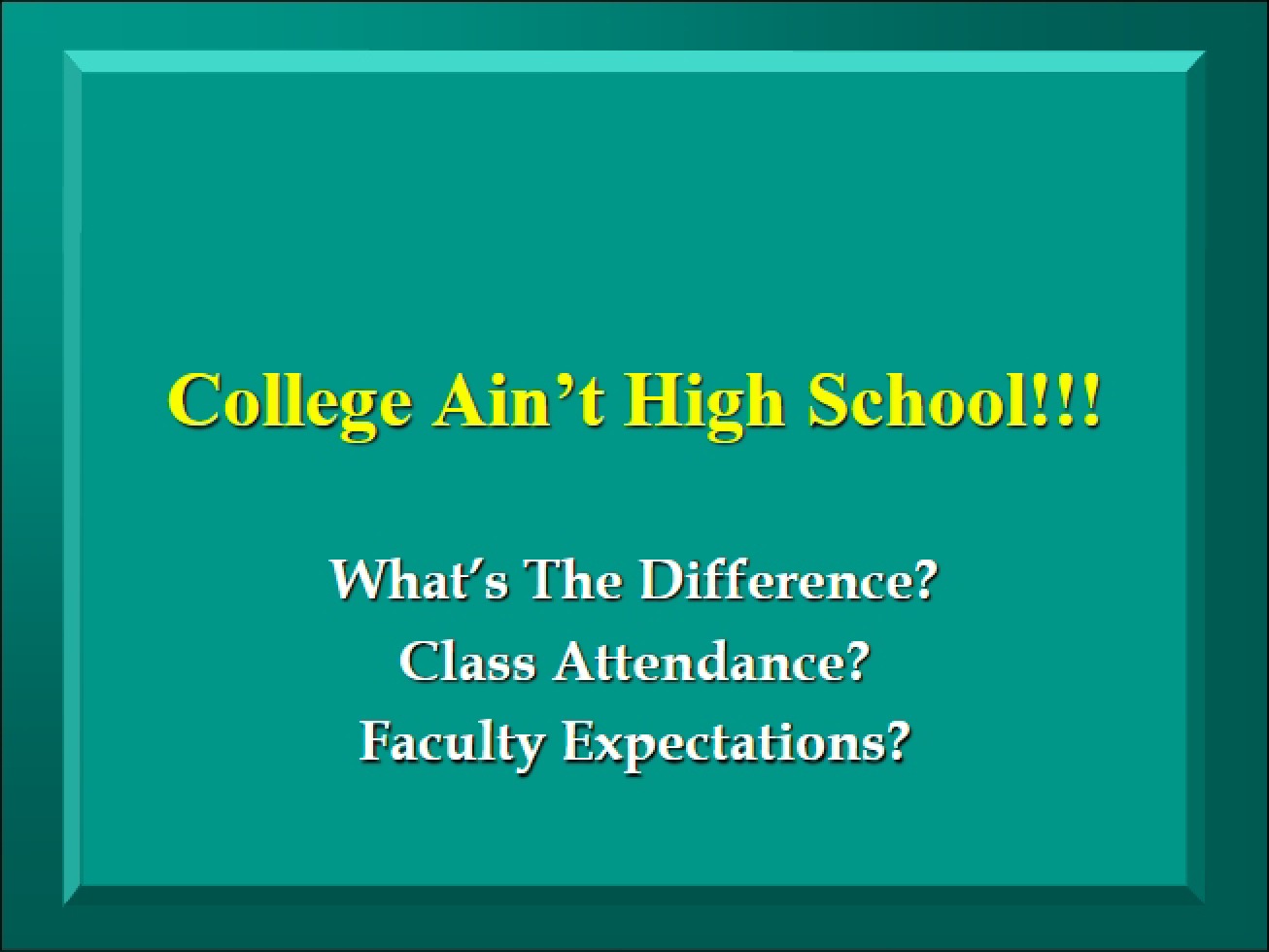 High School Syndrome