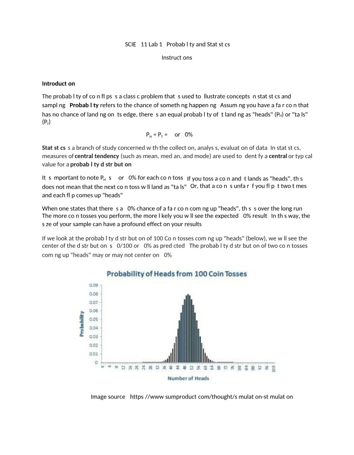 SCIE 211 Lab 1 - Worksheet and Instructions