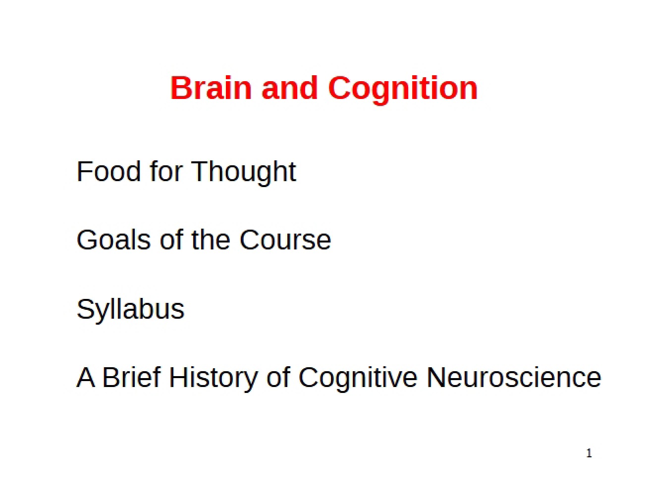 Cognition and the Brain