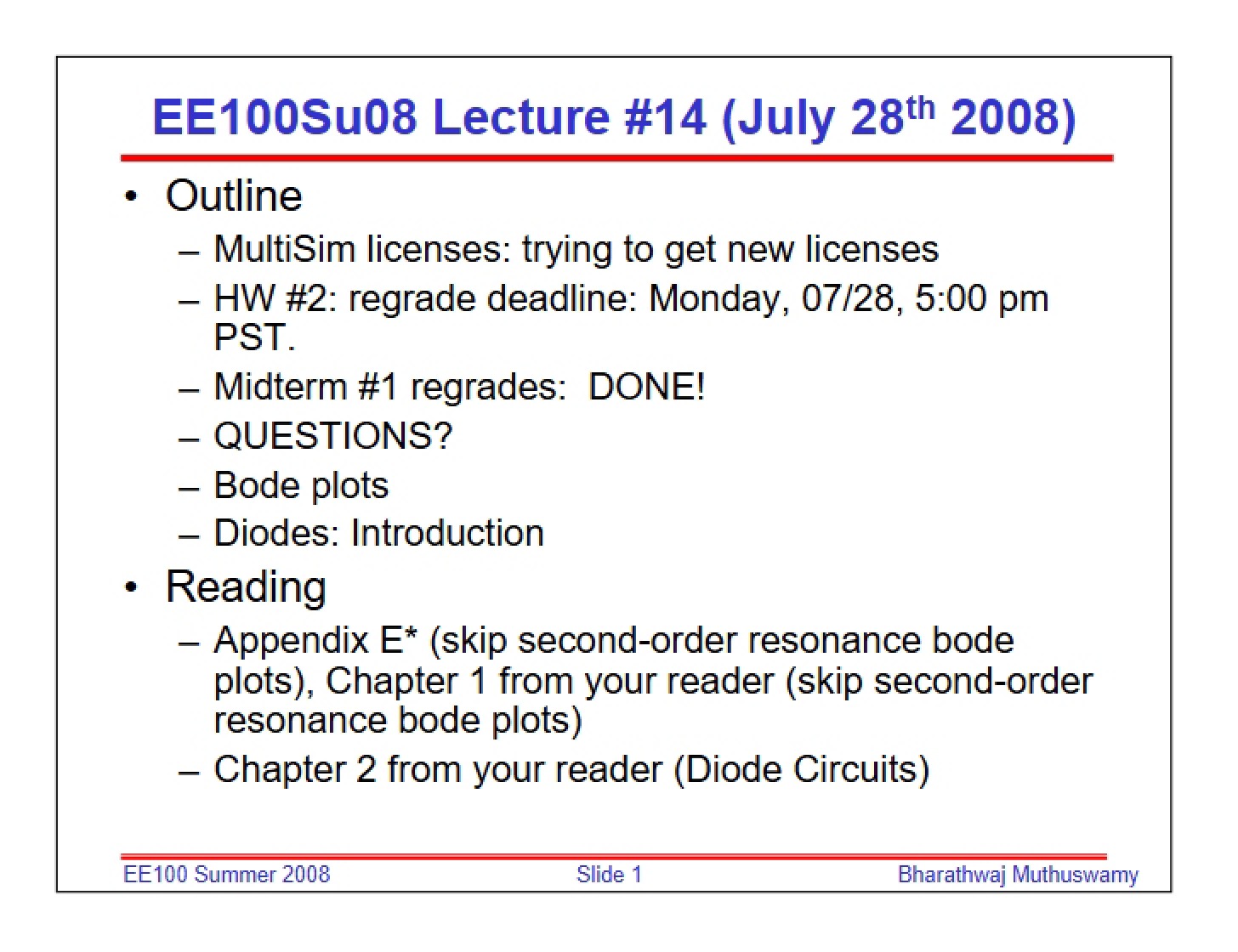 Lecture Summaries