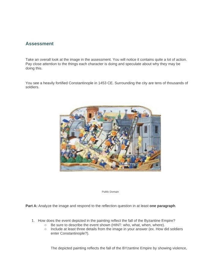 Analysis of the Byzantine Empire's Fall