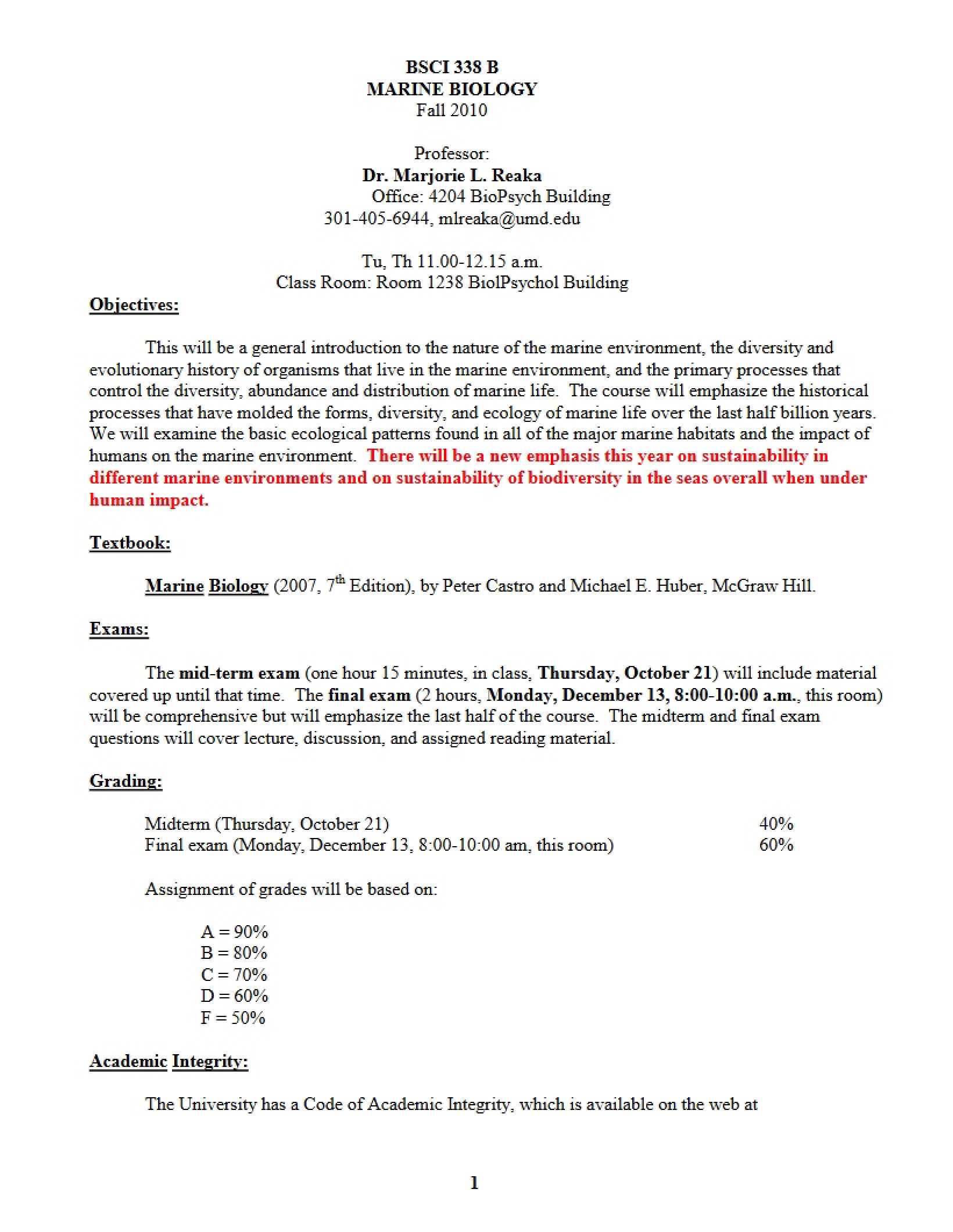 Marine Biology Curriculum Guide