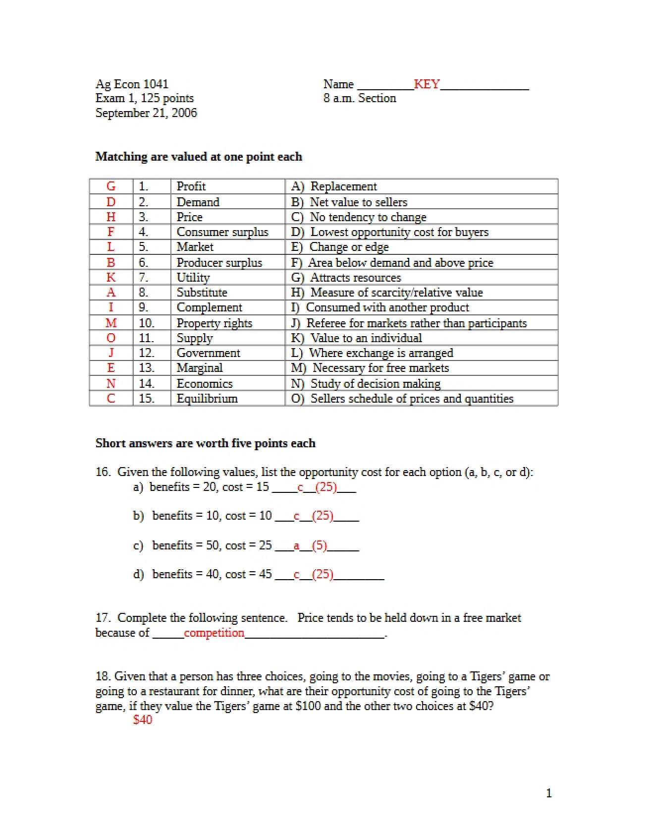 Ag Econ 1041 Test