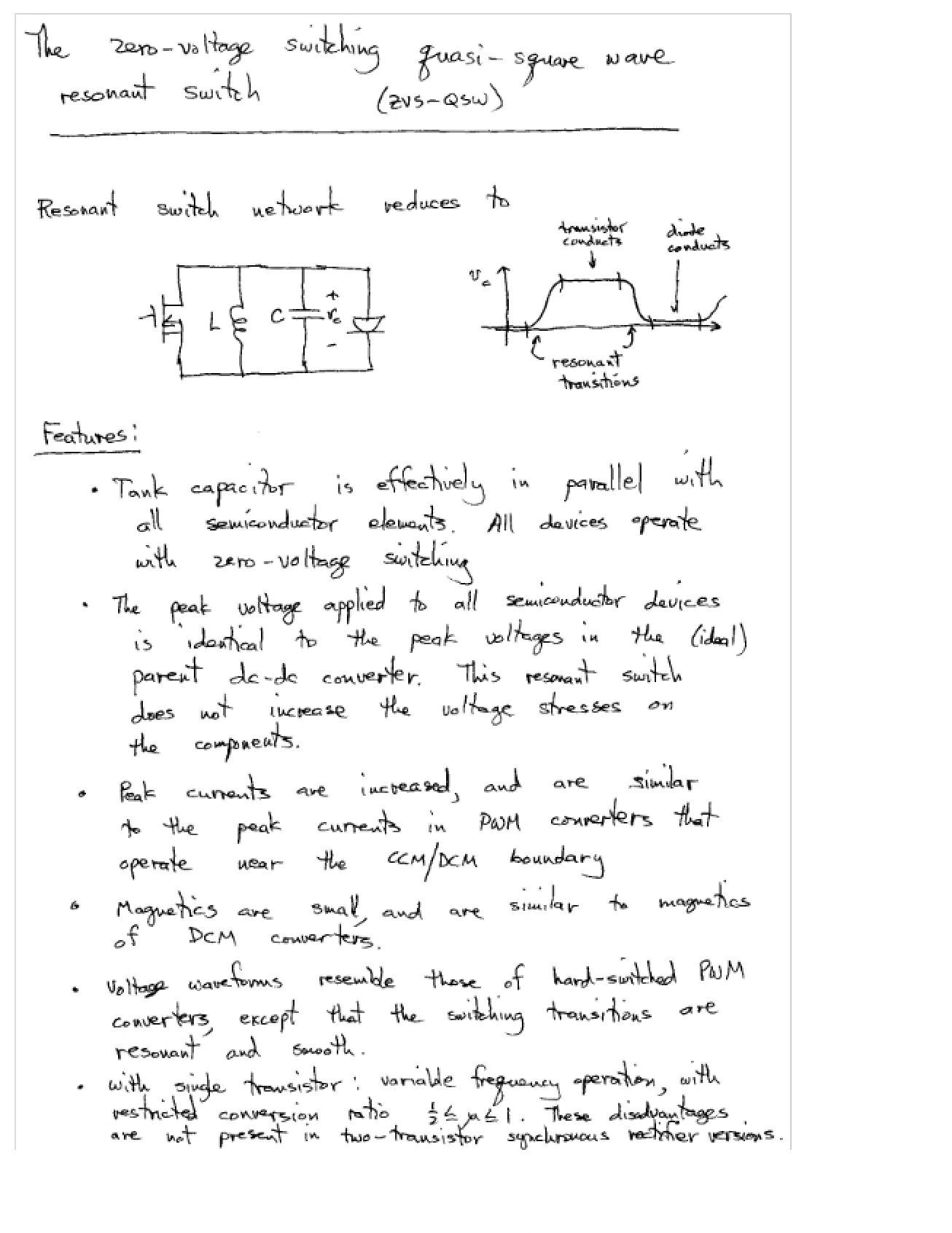 Quasi-Square Wave Resonant Switch - Resonant and Soft-Switching Techniques in Power Electronics