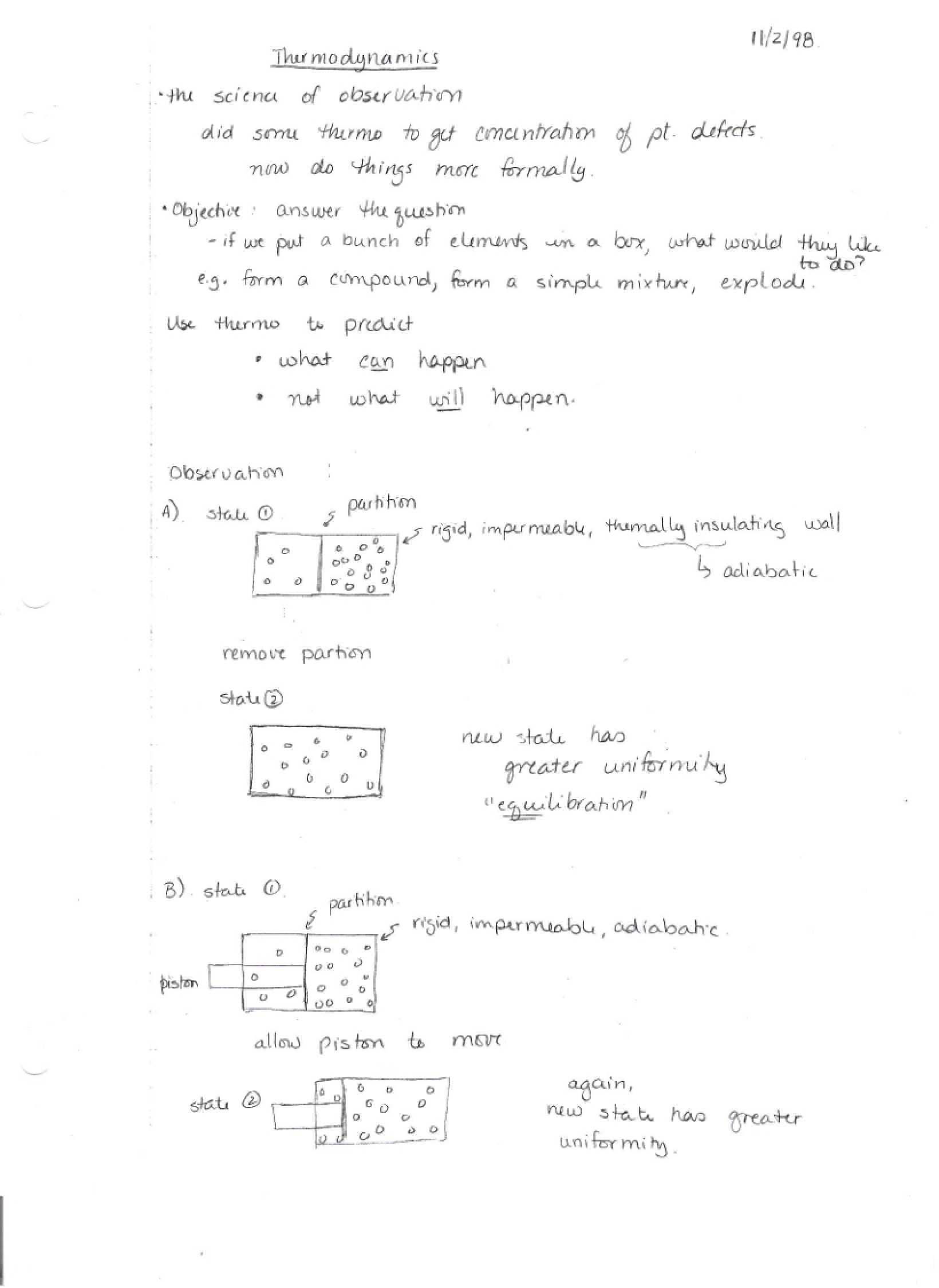 Lecture 1 Thermodynamic Properties
