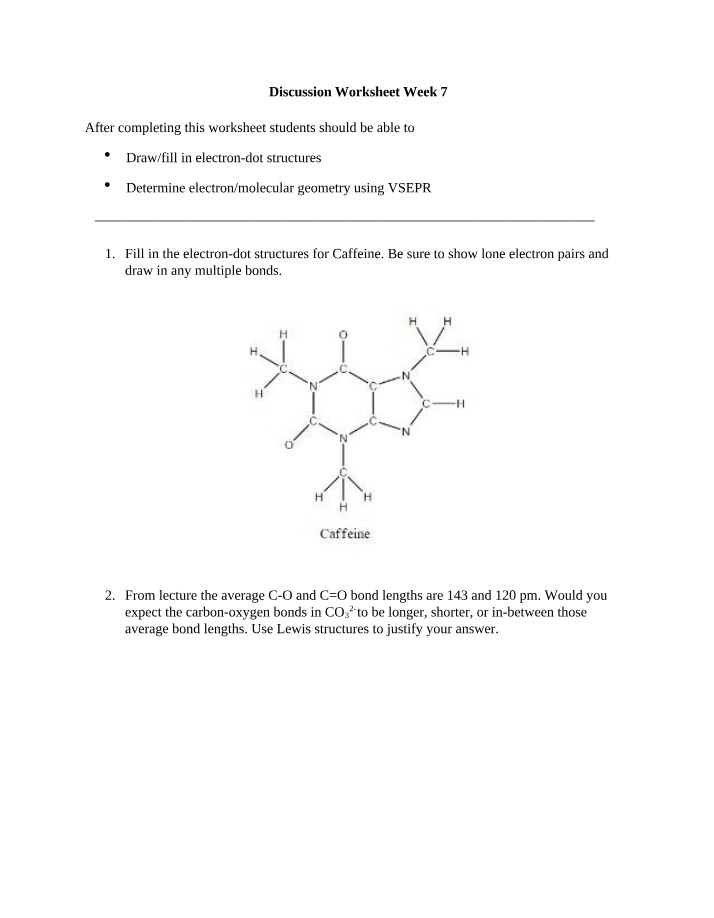 Week 7 Discussion Worksheet