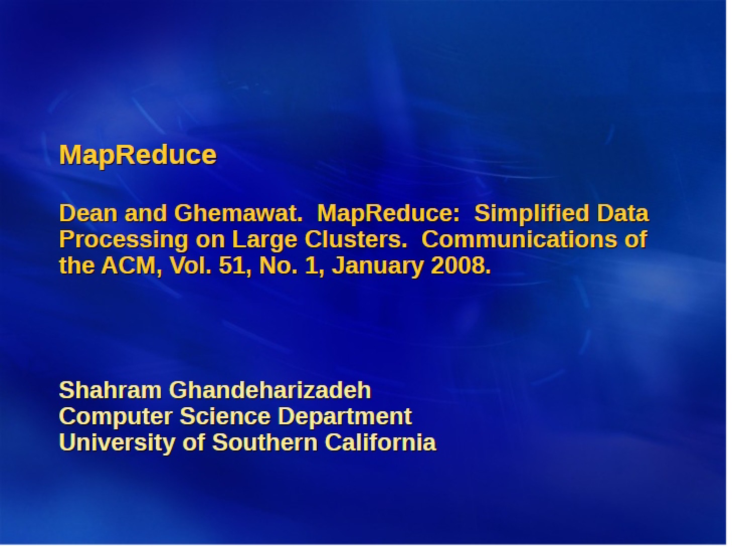 MapReduce Framework