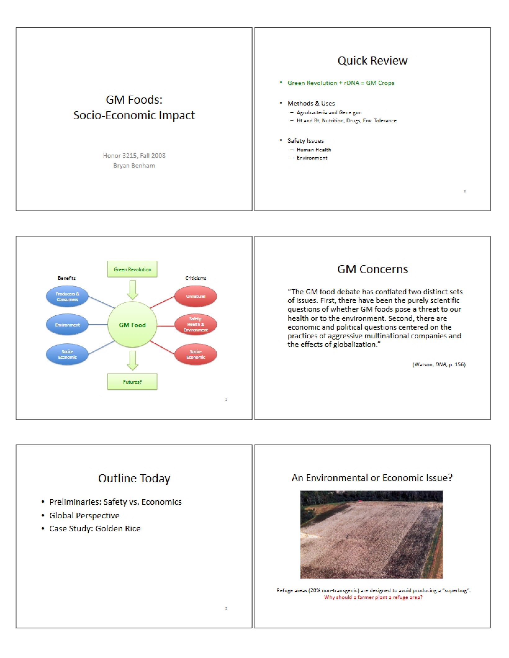 Socio-economic Impact of Genetically Modified Foods