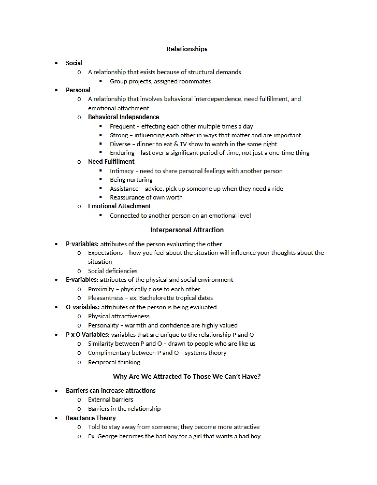 Relationships Overview