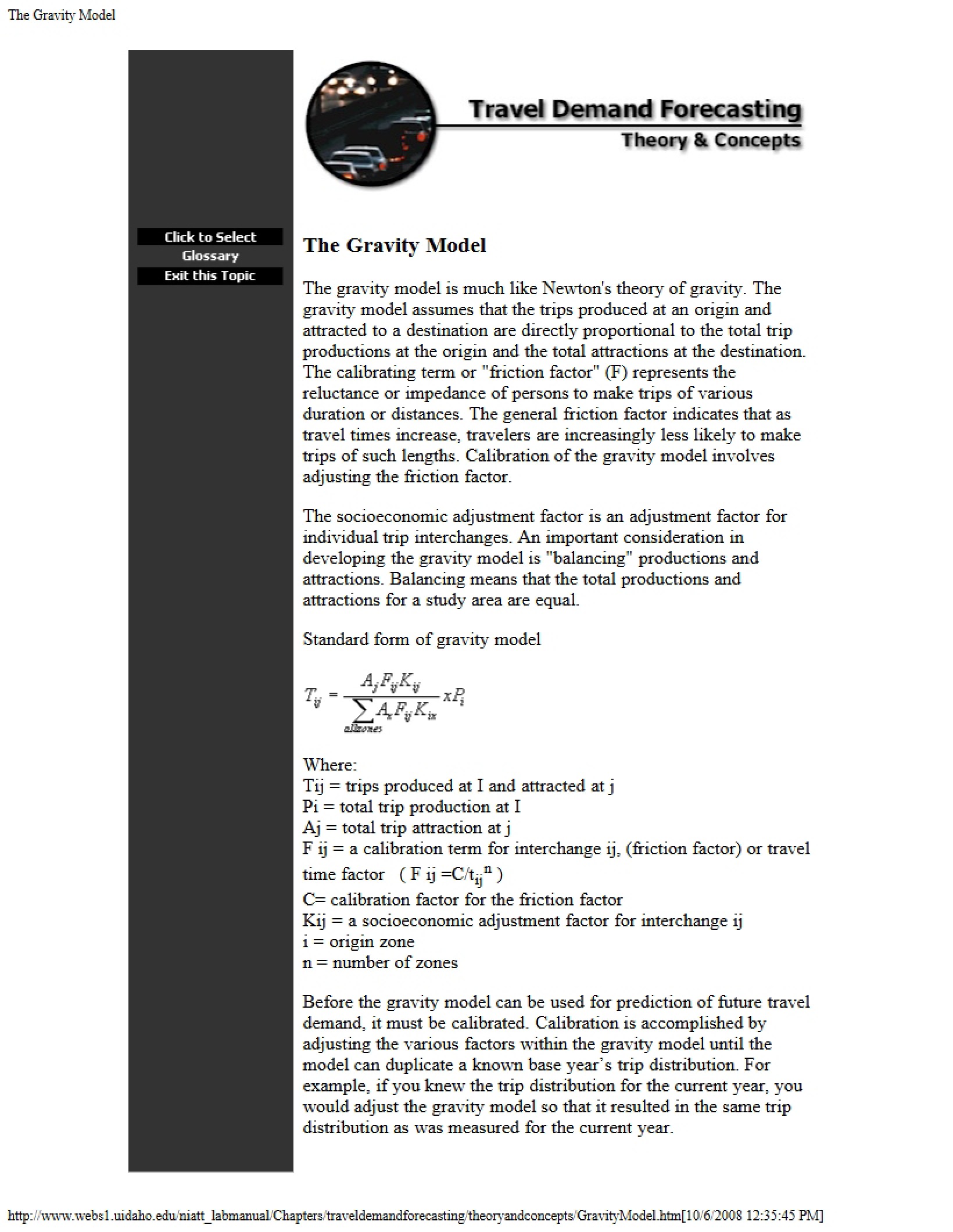 Gravity Model Analysis
