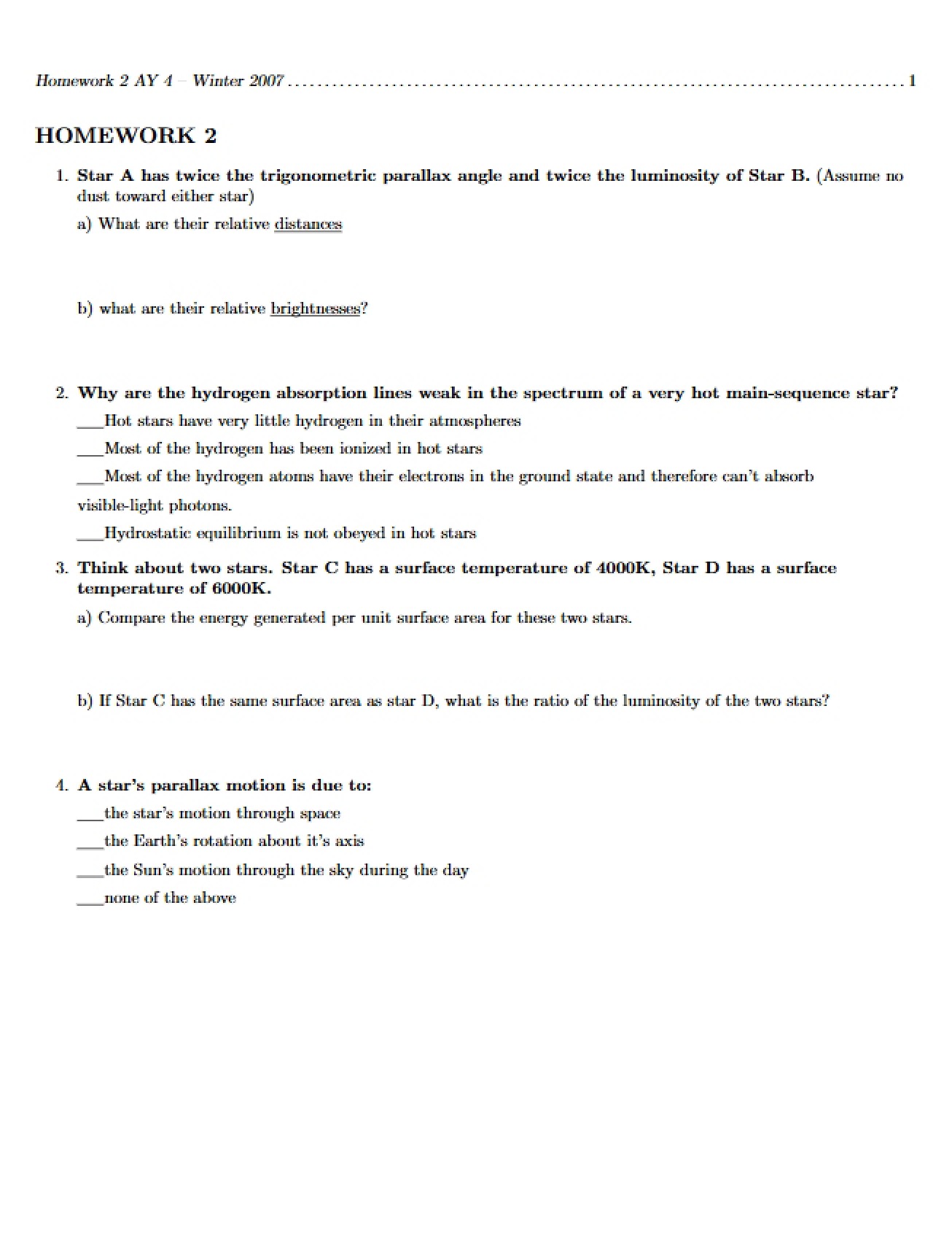 Second Homework for AY 4