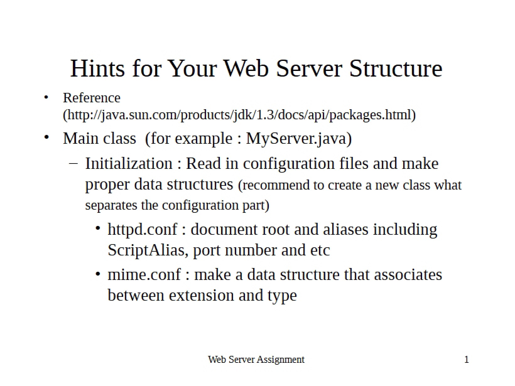Server for Web