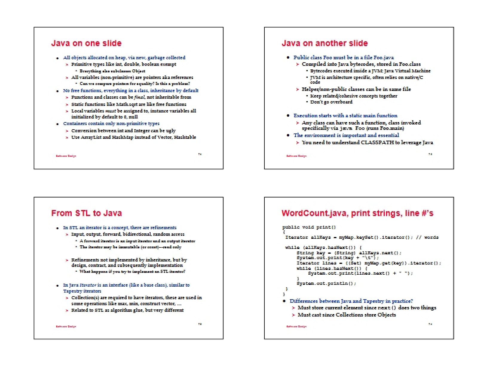 Single Slide Java Overview