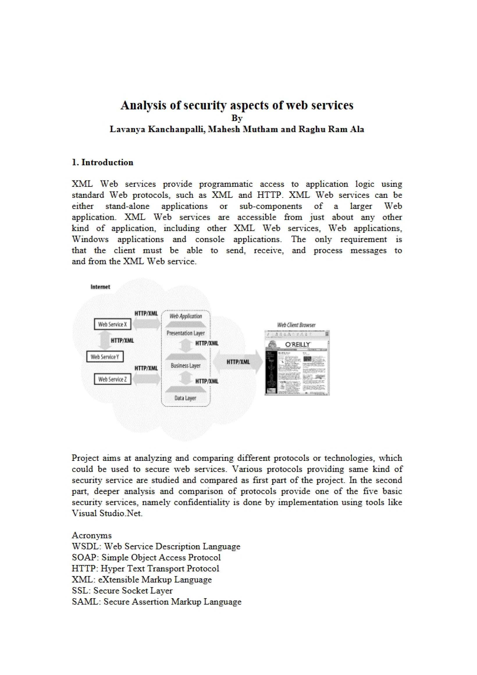 Web Services Security Analysis