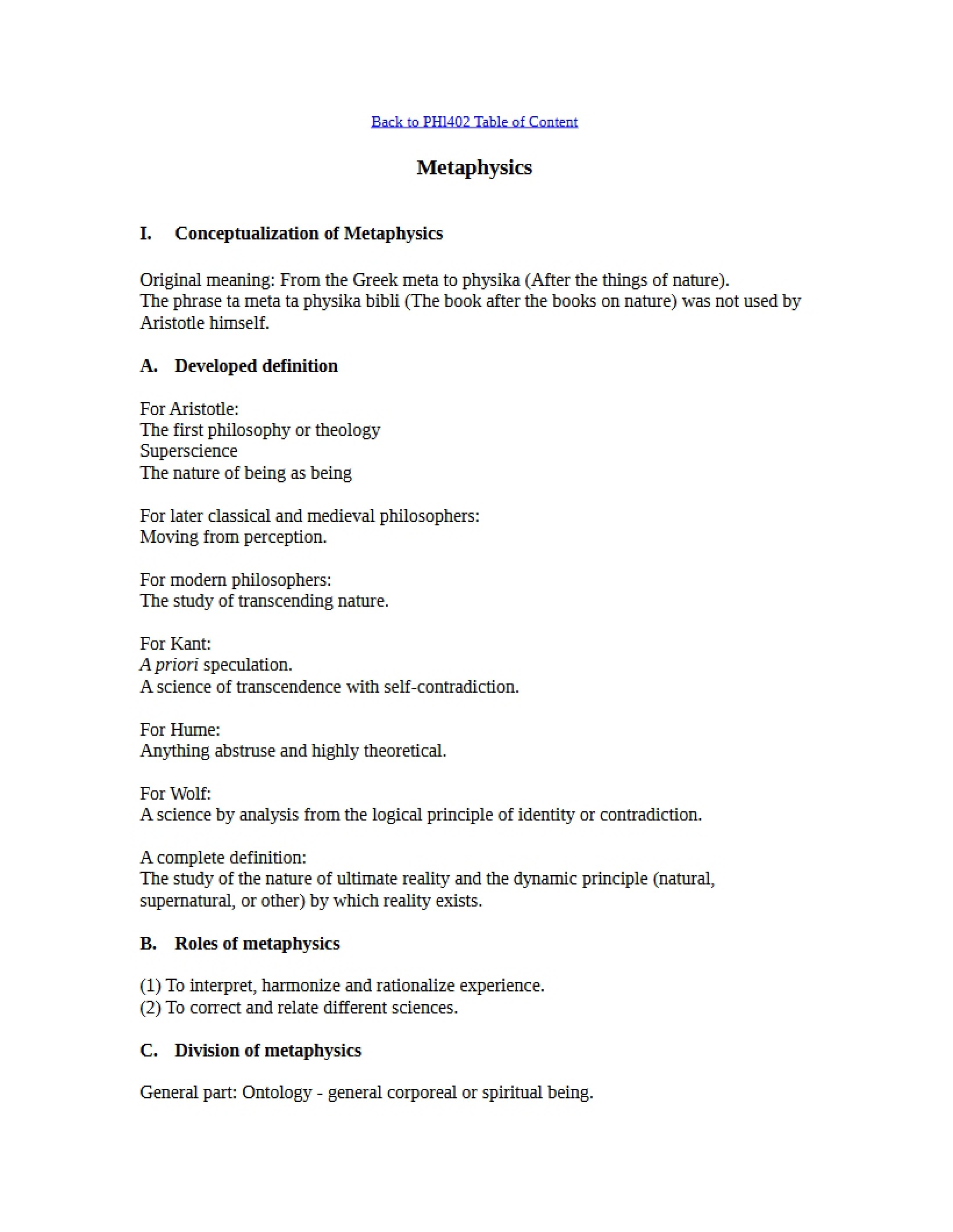 Chinese Philosophy Metaphysics
