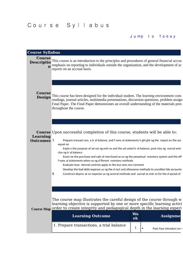 ACC 205 Course Syllabus