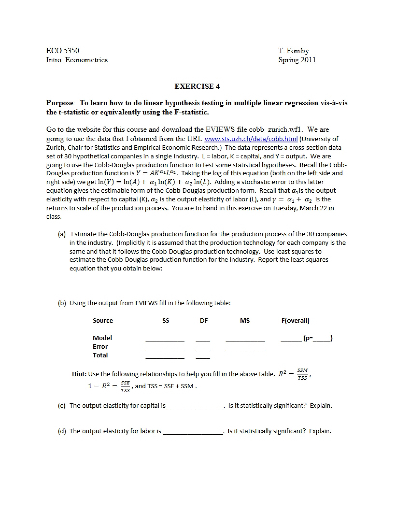 Guide for Econometrics Study