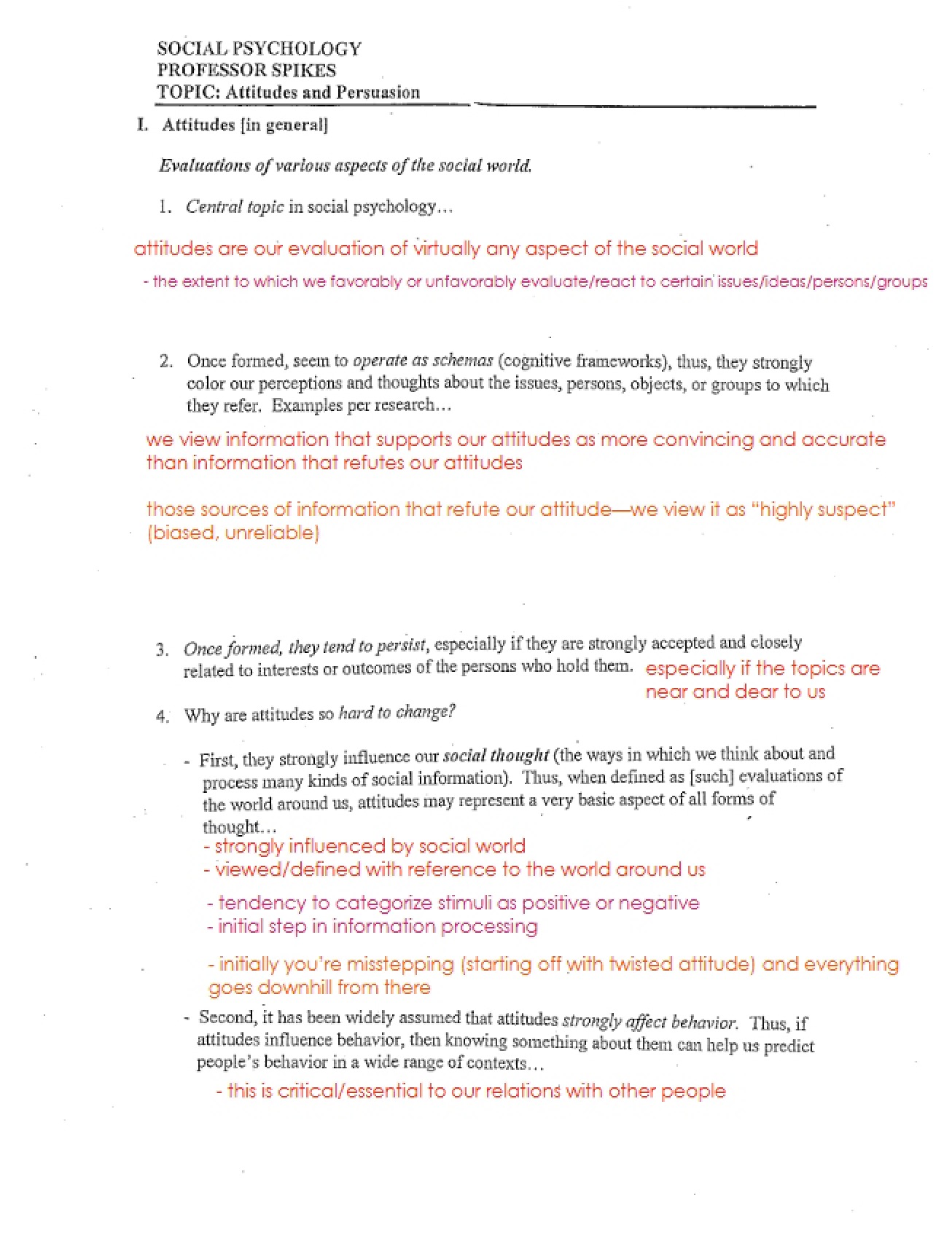 Social Psychology Notes