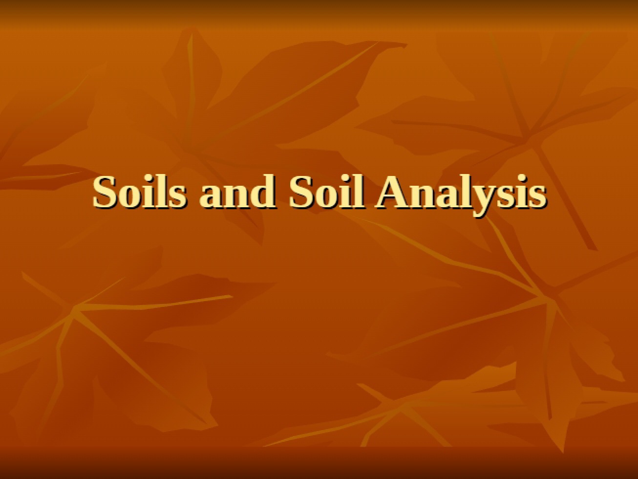 Analyzing Soil Samples
