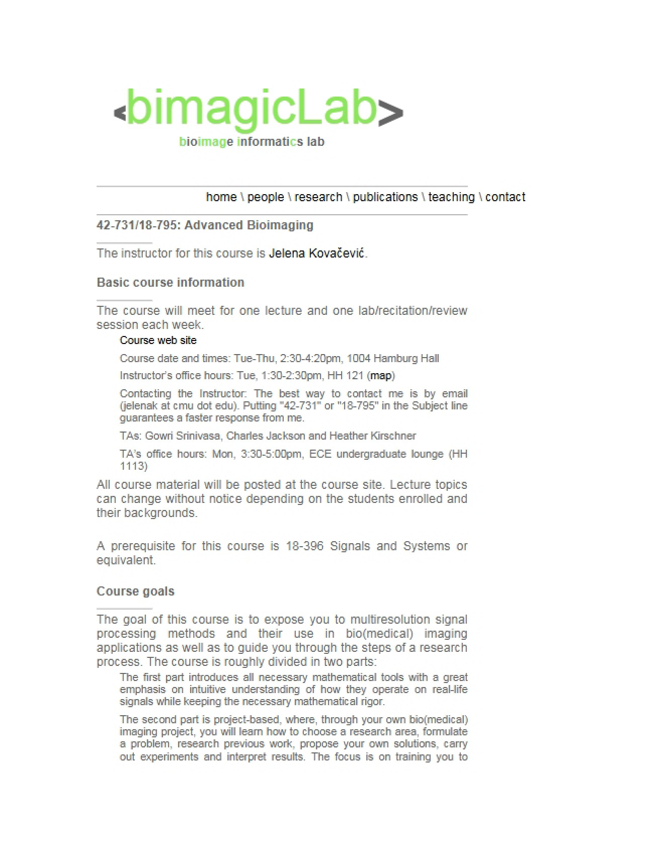 Introduction to Bioimage Informatics (42-731)