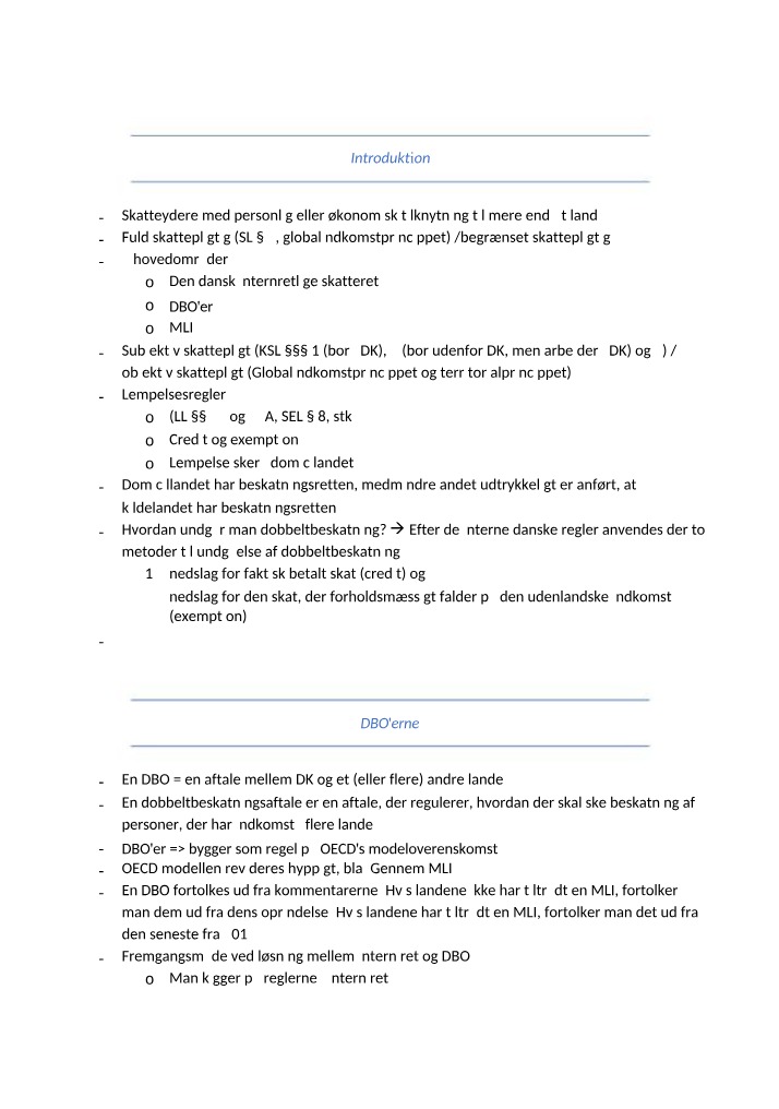 Taxation of Individuals with Connections