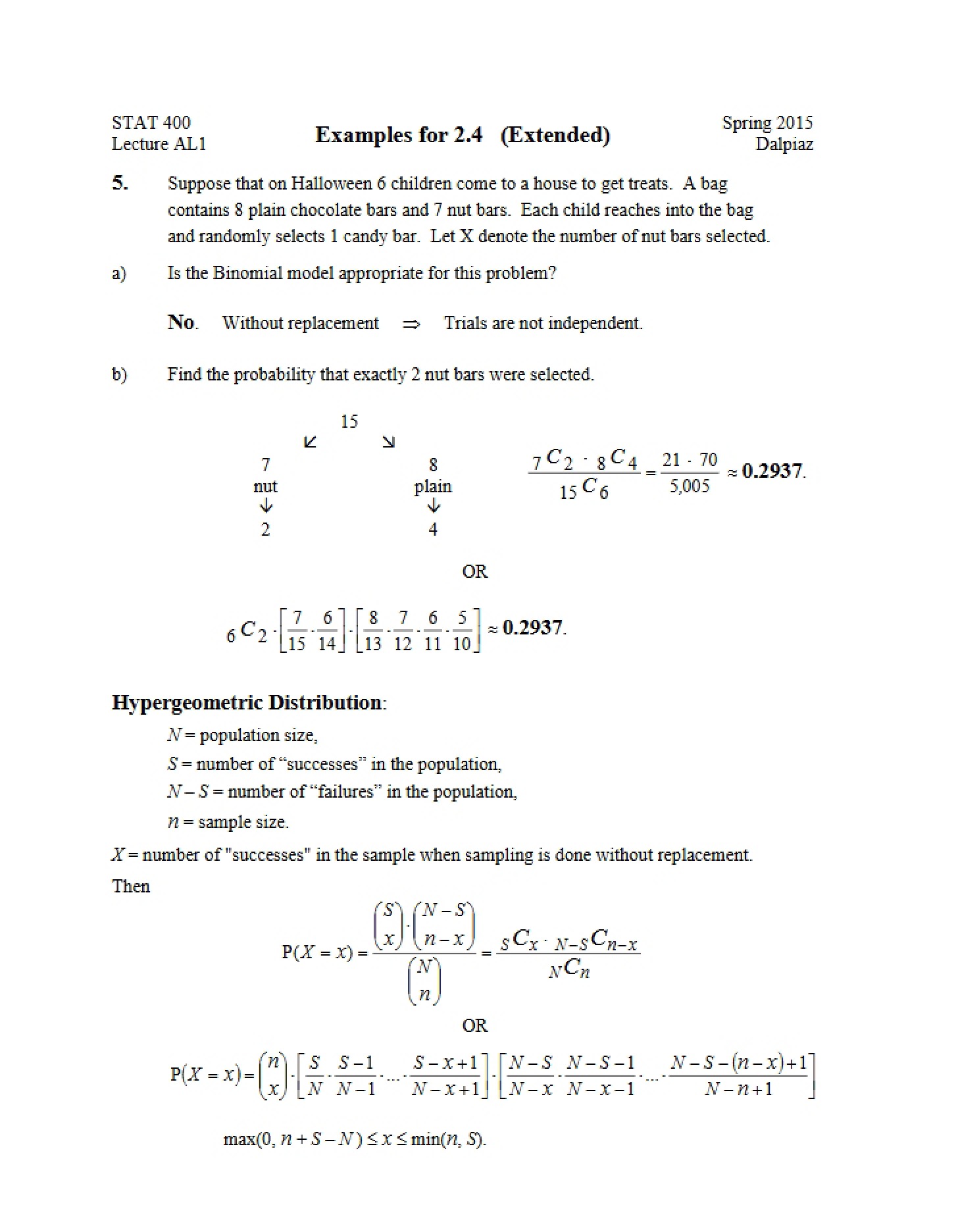 Exercise 2.4 (Extra Answers)