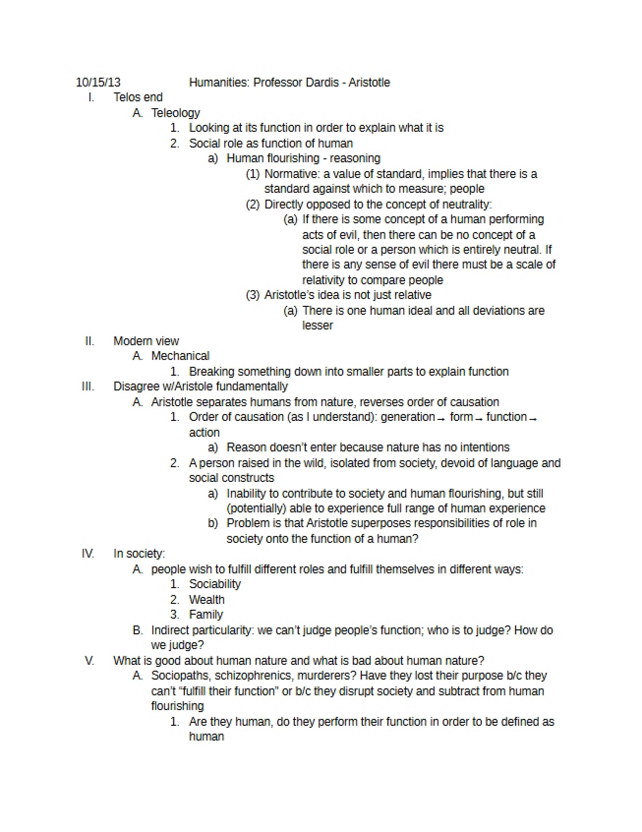 Aristotelian Thought and Logic