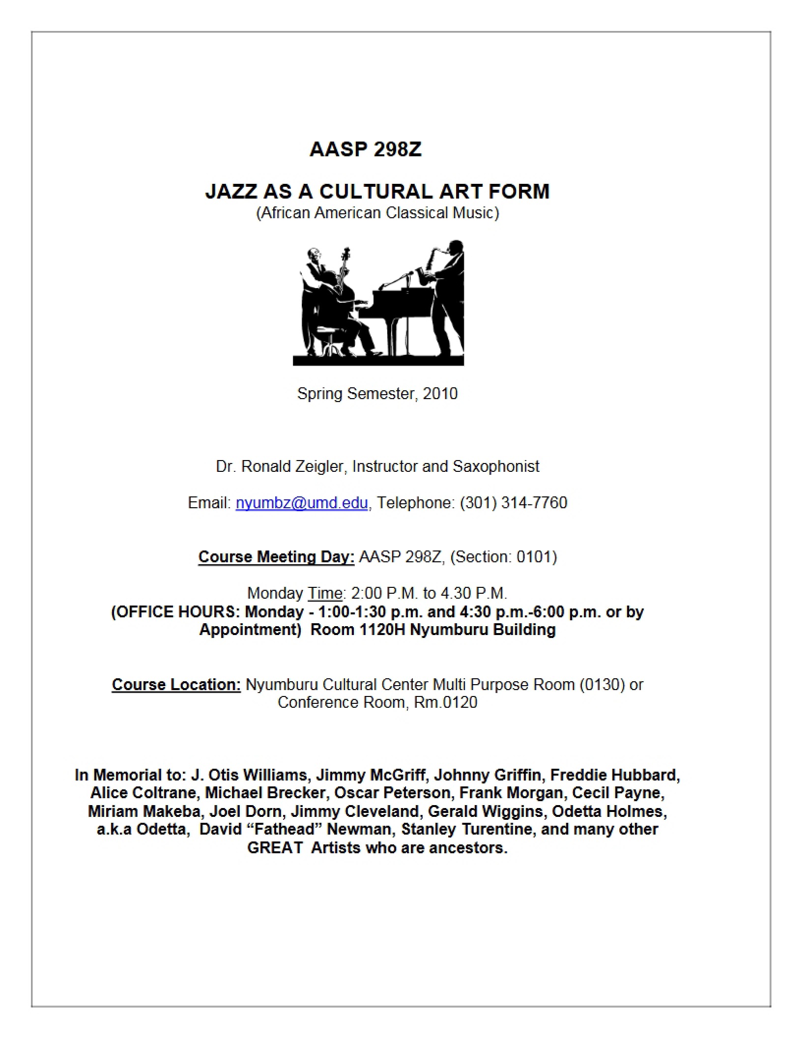 Course Syllabus