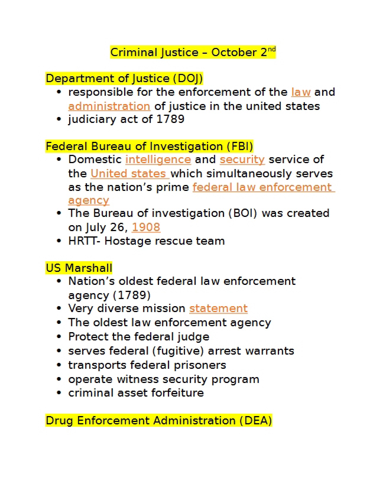 Guide for Criminal Justice Studies