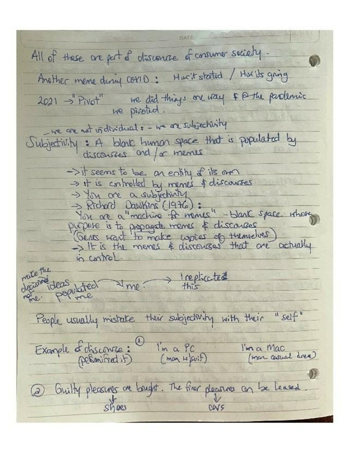 Notes on Discourses, Memes, and Consumer Society