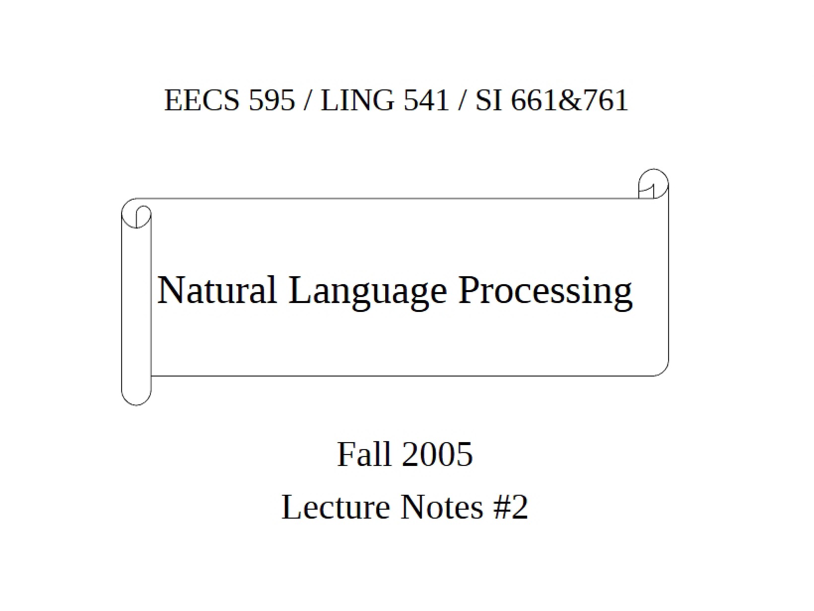 Processing Natural Language