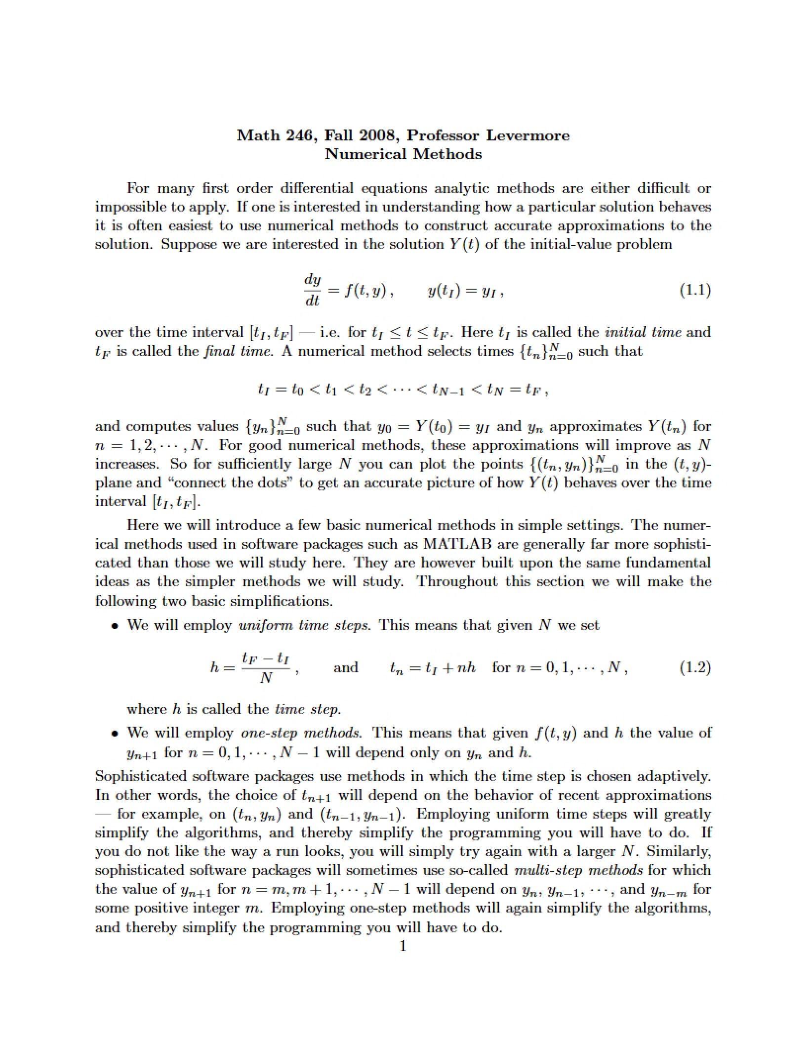 Methods Numerical