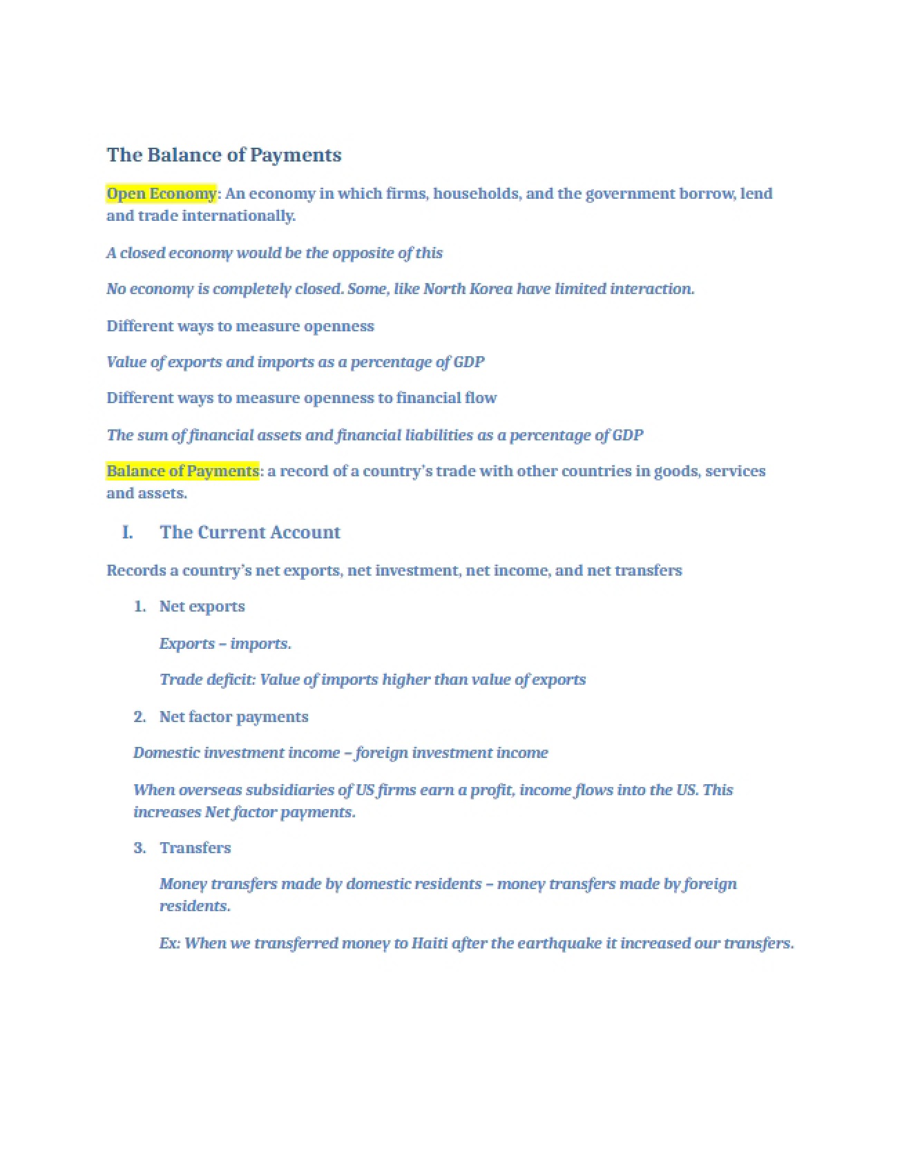 Chapter Four Outline for Intermediate Macroeconomics
