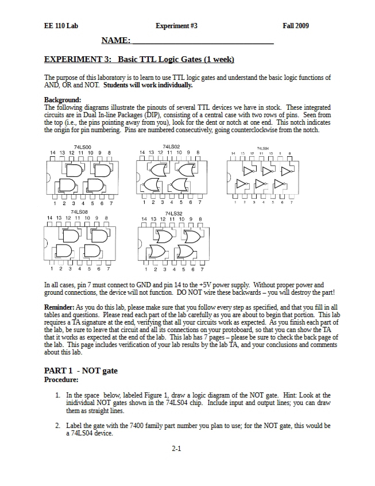 Logic Gates Basic TTL