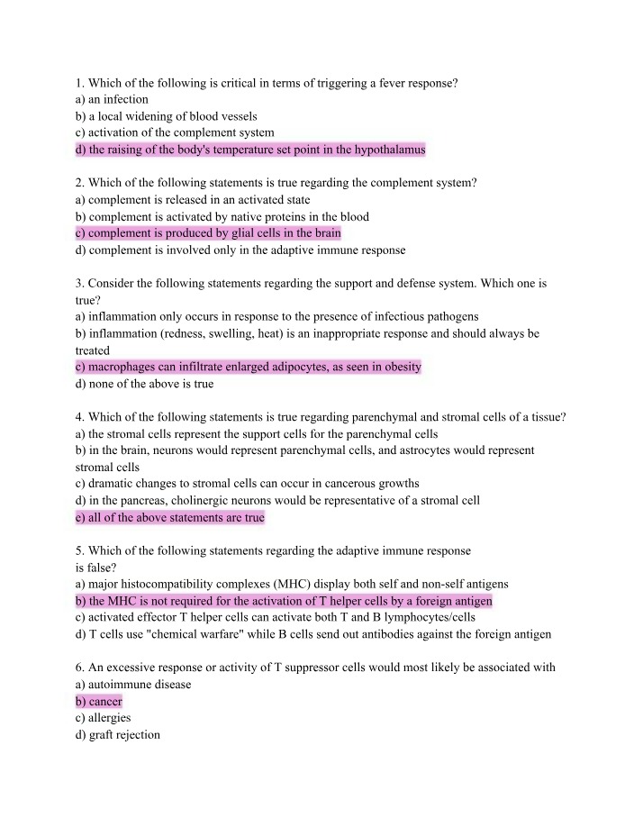 Fever Response - Triggers, Infection, and Blood