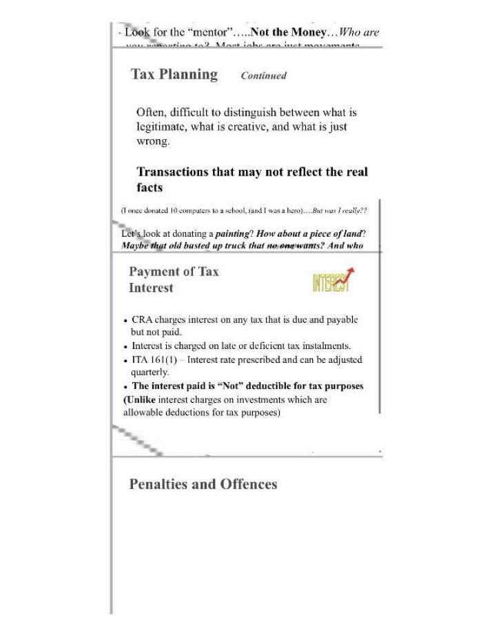Tax Planning Concepts