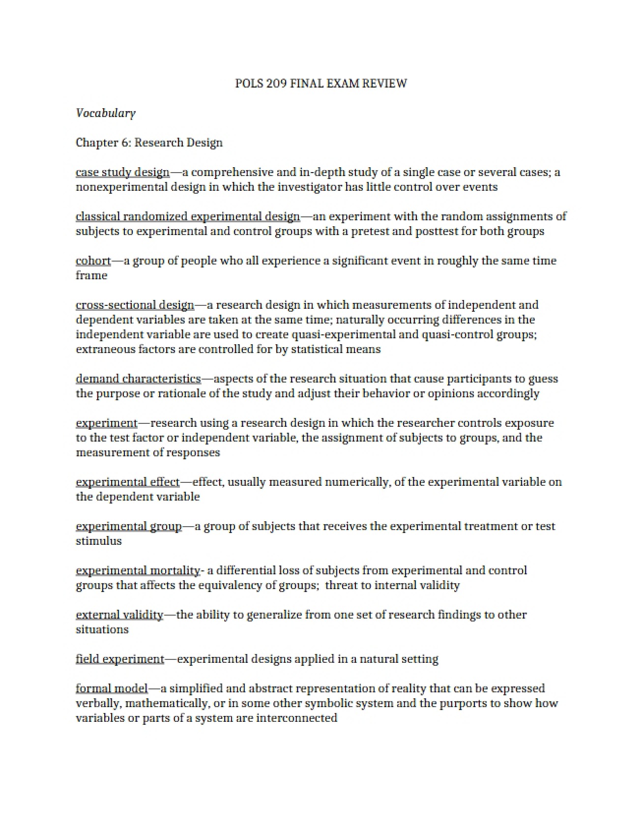 Final Exam Review - 21 Pages